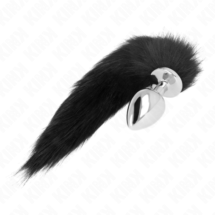 Anal Plug Grösse L 10 X 4 cm mit Kunststoffschwanz 40 cm Schwarz von Kink Pleasure Plugs | Fesselliebe.de