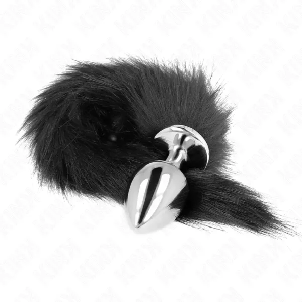 Anal Plug Grösse L 10 X 4 cm mit Kunststoffschwanz 40 cm Schwarz von Kink Pleasure Plugs | Fesselliebe.de