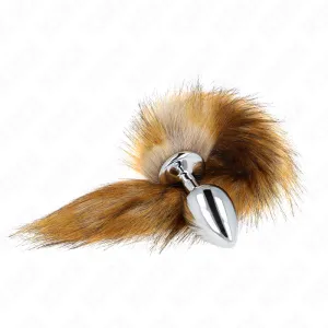 Anal Plug Grösse L 10 X 4 cm mit Kunststoffschwanz 40 cm Braun von Kink Pleasure Plugs