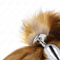 Anal Plug Grösse L 10 X 4 cm mit Kunststoffschwanz 40 cm Braun von Kink Pleasure Plugs
