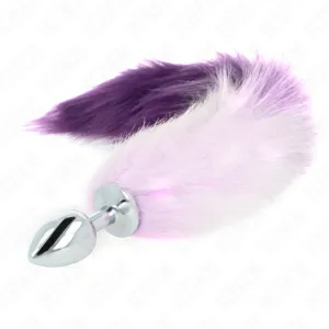 Anal Plug Grösse S 7 X 3 cm mit Kunststoffschwanz 40 cm Lila von Kink Pleasure Plugs
