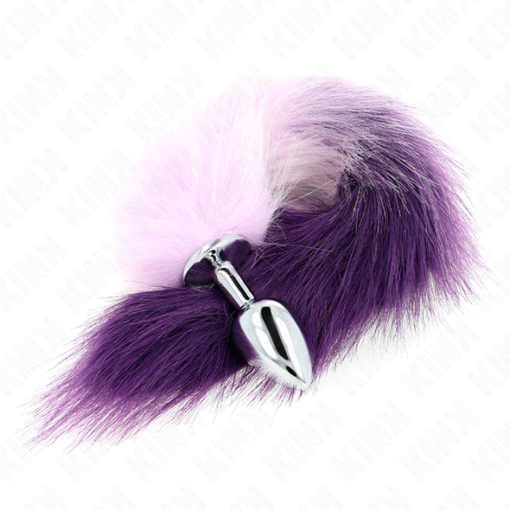 Anal Plug Grösse S 7 X 3 cm mit Kunststoffschwanz 40 cm Lila von Kink Pleasure Plugs | Fesselliebe.de
