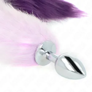 Anal Plug Grösse S 7 X 3 cm mit Kunststoffschwanz 40 cm Lila von Kink Pleasure Plugs