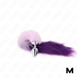 Anal Plug Grösse M 8 X 3,5 cm mit Kunststoffschwanz 40 cm Lila von Kink Pleasure Plugs | Fesselliebe.de