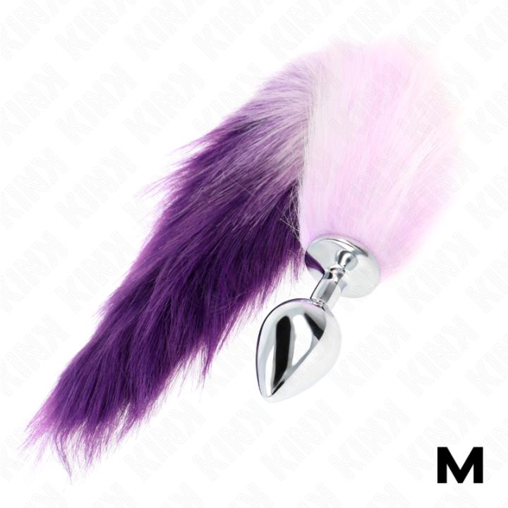 Anal Plug Grösse M 8 X 3,5 cm mit Kunststoffschwanz 40 cm Lila von Kink Pleasure Plugs | Fesselliebe.de