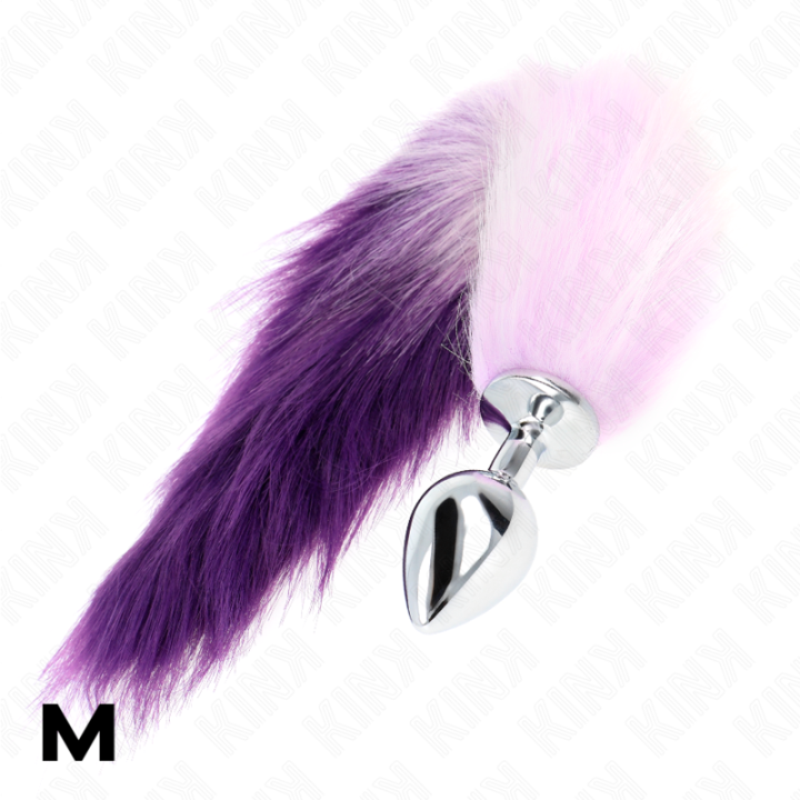 Anal Plug Grösse M 8 X 3,5 cm mit Kunststoffschwanz 40 cm Lila von Kink Pleasure Plugs | Fesselliebe.de
