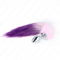 Anal Plug Grösse L 10 X 4 cm mit Kunststoffschwanz 40 cm Lila von Kink Pleasure Plugs