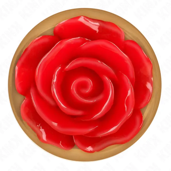 Rosa Goldener Analstecker mit Roter Rose L von Kink Pleasure Plugs | Fesselliebe.de