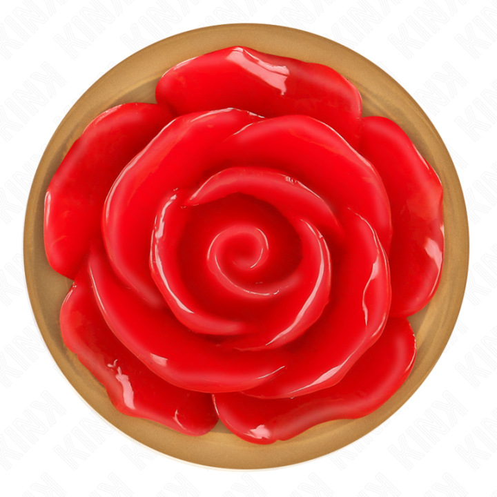 Rosa Goldener Analstecker mit Roter Rose L von Kink Pleasure Plugs | Fesselliebe.de