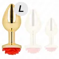 Plug Anal Gold Rose Rot Grösse L von Kink Pleasure Plugs
