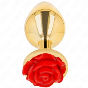 Plug Anal Gold Rose Rot Grösse L von Kink Pleasure Plugs