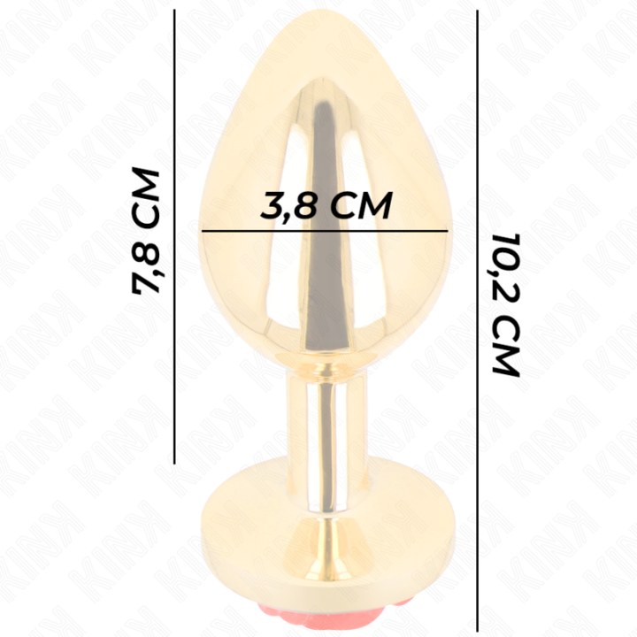 Plug Anal Gold Rose Rot Grösse L von Kink Pleasure Plugs | Fesselliebe.de