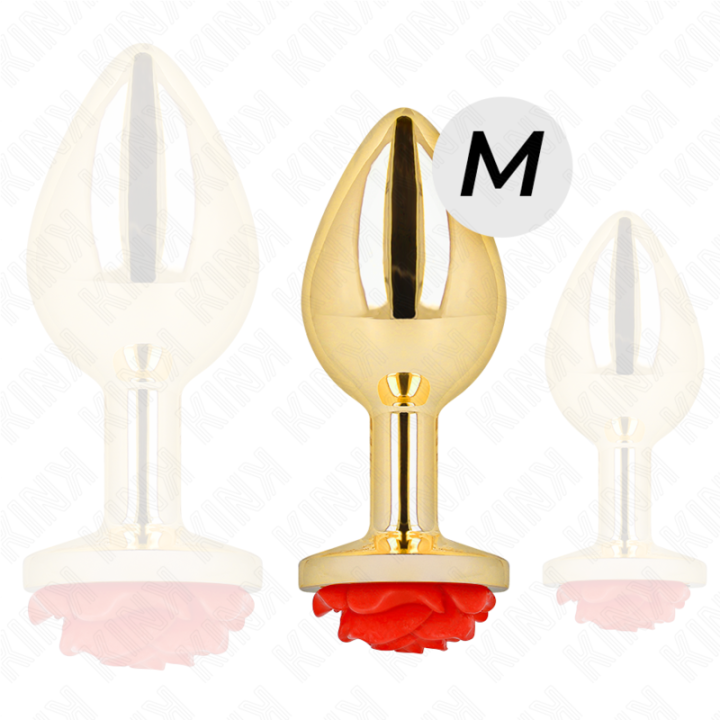 Plug Anal Gold Rose Rot Grösse M von Kink Pleasure Plugs | Fesselliebe.de