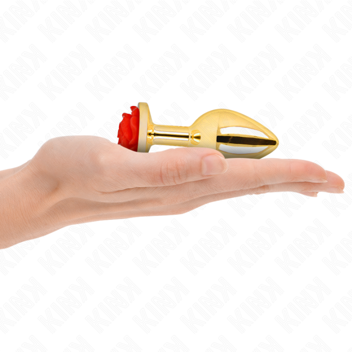 Plug Anal Gold Rose Rot Grösse M von Kink Pleasure Plugs | Fesselliebe.de