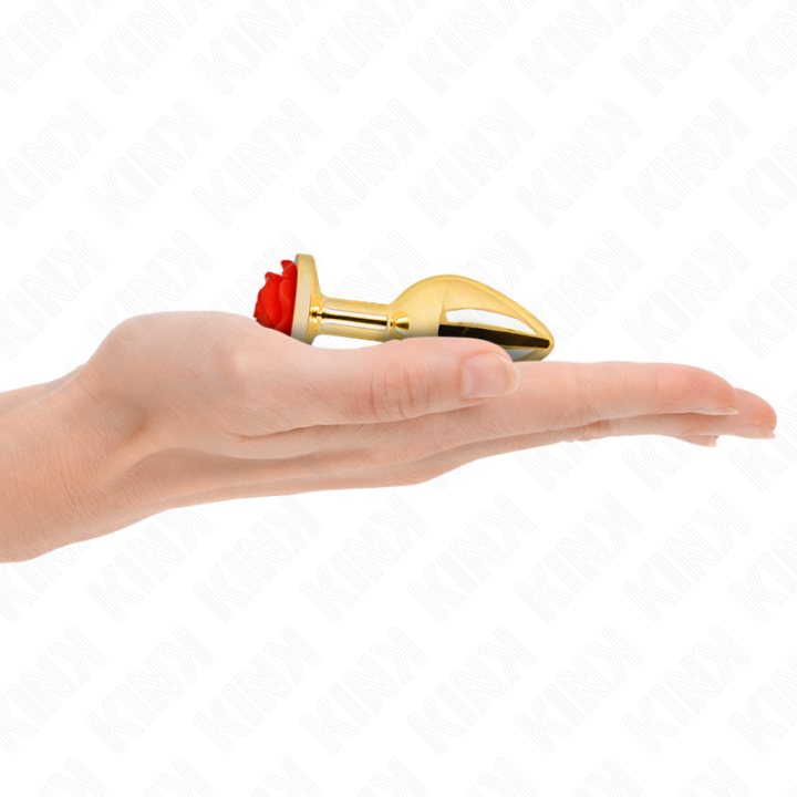 Plug Anal Gold Rose Rot Grösse S von Kink Pleasure Plugs | Fesselliebe.de
