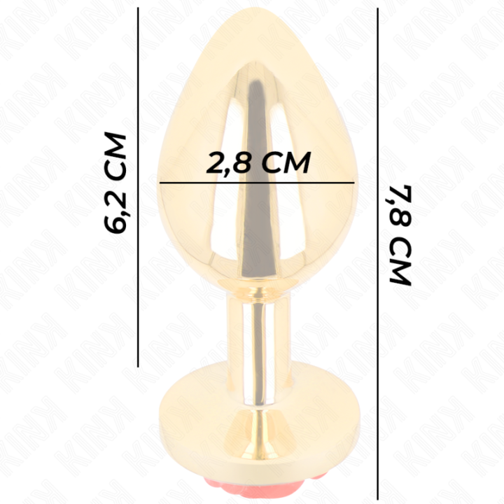 Plug Anal Gold Rose Rot Grösse S von Kink Pleasure Plugs | Fesselliebe.de