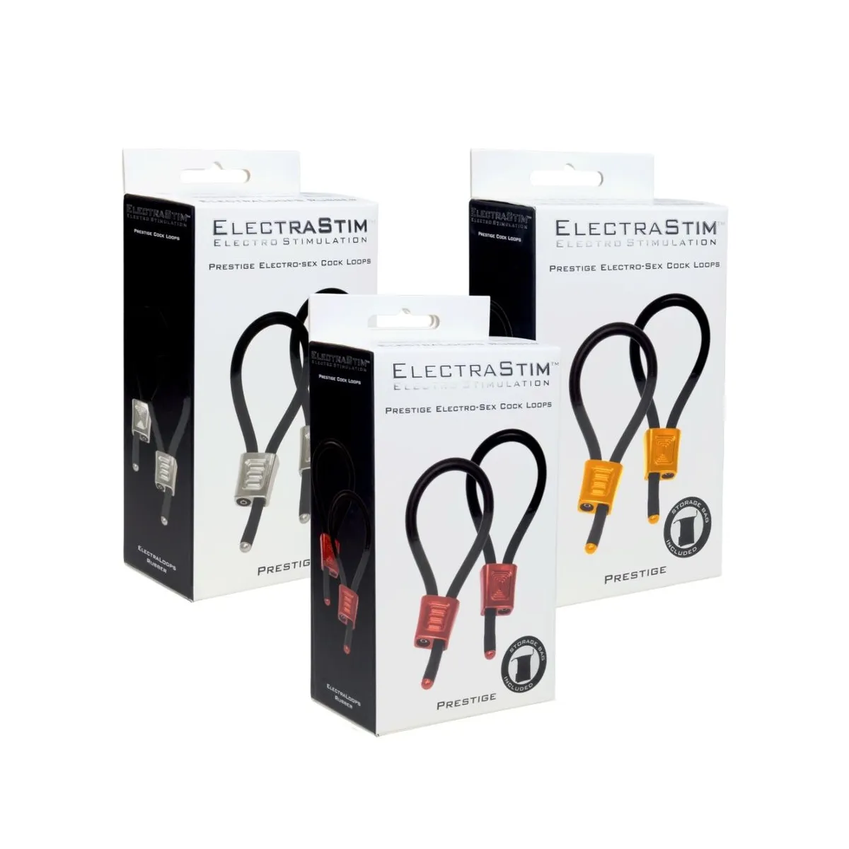 Prestige Electra Loops Verstellbare Cockringe Rot von Electrastim | Fesselliebe.de