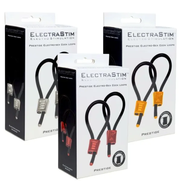 Prestige Electra Loops Verstellbare Cockringe Rot von Electrastim | Fesselliebe.de