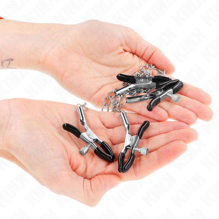 4 Nippel- und Kitzlerklammern Verstellbar, Silber von Kink Nipple Grip | Fesselliebe.de