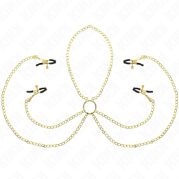 4 Nippel- und Kitzlerklammern, Verstellbar, Gold von Kink Nipple Grip | Fesselliebe.de