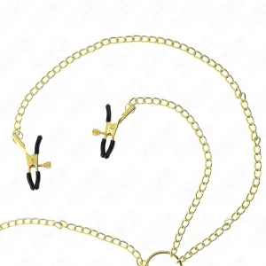 4 Nippel- und Kitzlerklammern, Verstellbar, Gold von Kink Nipple Grip