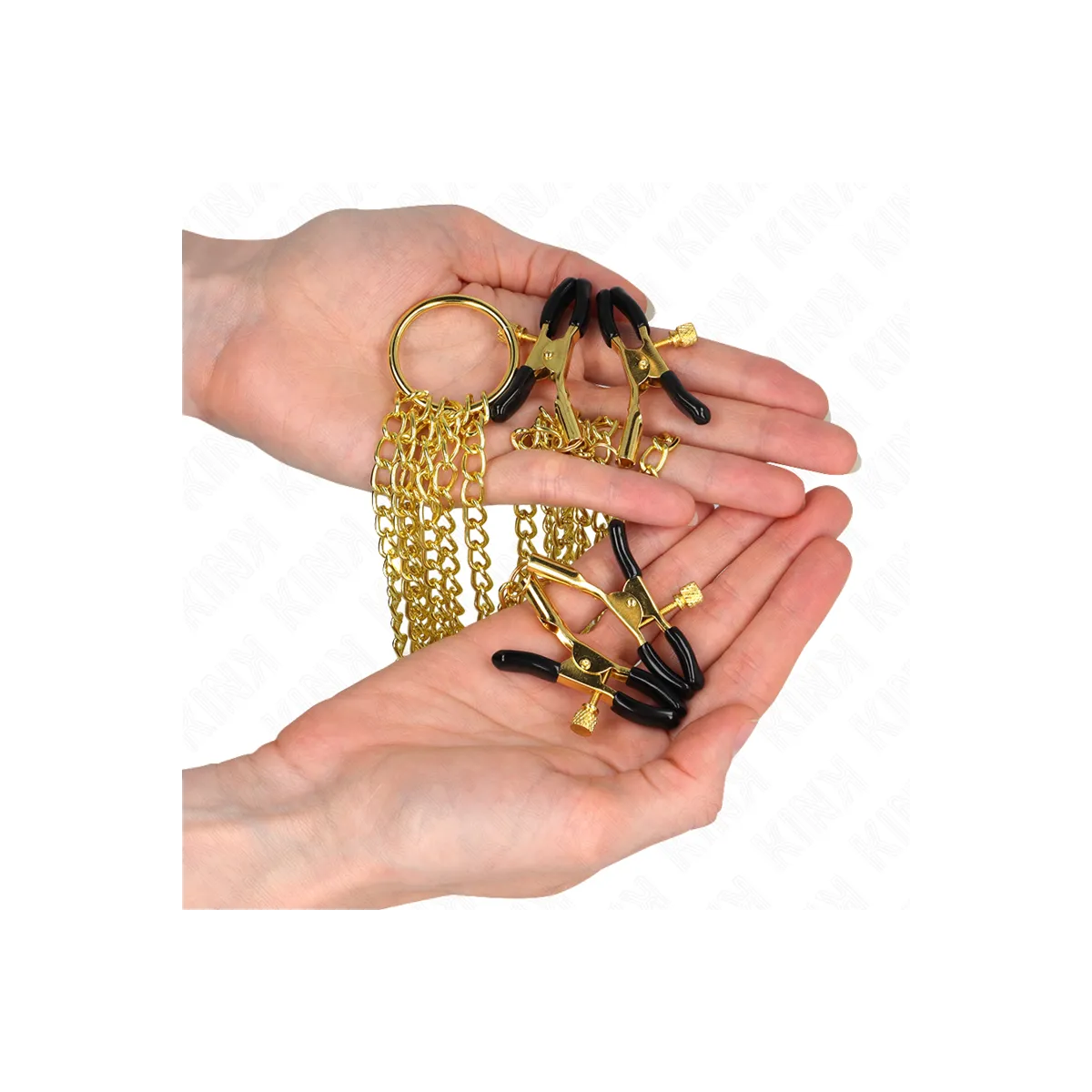 4 Nippel- und Kitzlerklammern, Verstellbar, Gold von Kink Nipple Grip | Fesselliebe.de
