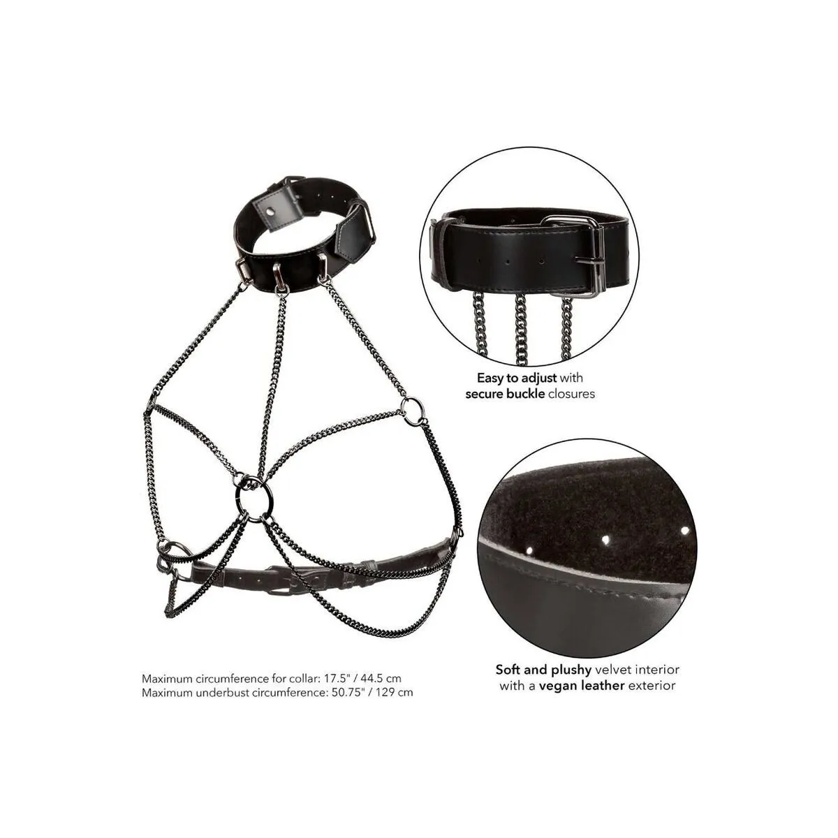 Euphoria Plus Grösse Mehrkettenhalsbandgeschirr von Calexotics | Fesselliebe.de