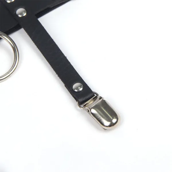 953744 Verstellbares Punk-Strumpfhose aus Leder Schwarz eine Grösse von Subblime Fetish | Fesselliebe.de