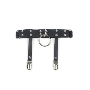 953744 Verstellbares Punk-Strumpfhose aus Leder Schwarz eine Grösse von Subblime Fetish