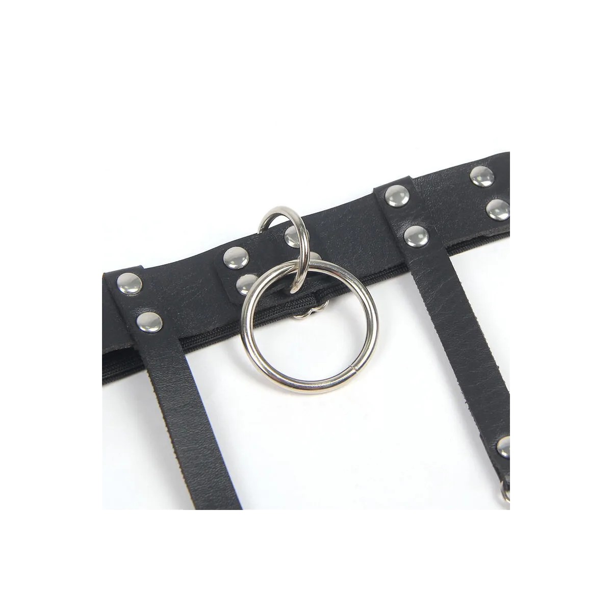 953744 Verstellbares Punk-Strumpfhose aus Leder Schwarz eine Grösse von Subblime Fetish | Fesselliebe.de