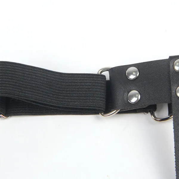 953744 Verstellbares Punk-Strumpfhose aus Leder Schwarz eine Grösse von Subblime Fetish | Fesselliebe.de