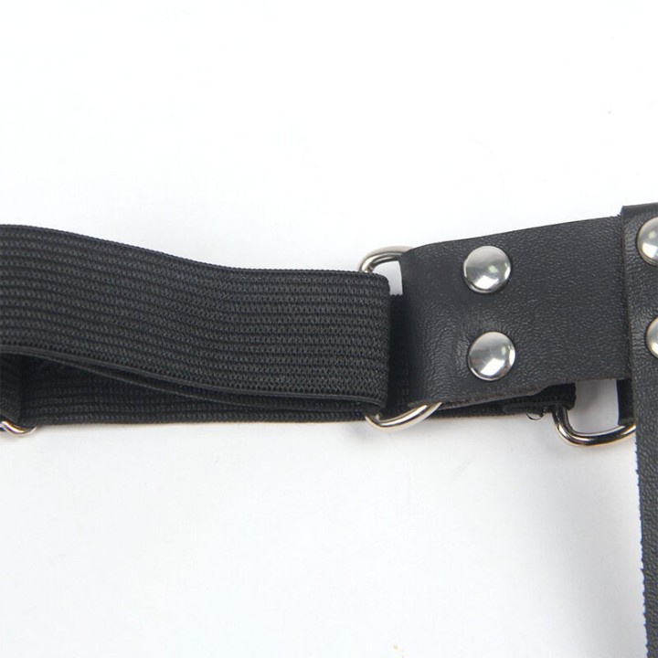 953744 Verstellbares Punk-Strumpfhose aus Leder Schwarz eine Grösse von Subblime Fetish | Fesselliebe.de