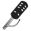 Paddel aus Originalleder und Metall mit Löchern von Metal Hard