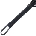 Schwarze Bondage-Peiste mit Ledergriff von Darkness Sensations