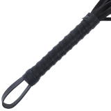 Schwarze Bondage-Peiste mit Ledergriff von Darkness Sensations | Fesselliebe.de