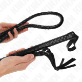 Lange Schwarze Schlangenpeitsche 210 cm von Kink Impact & Touch | Fesselliebe.de