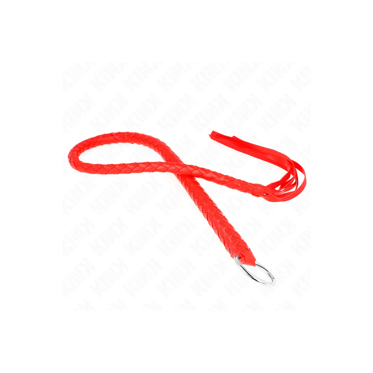 Schlangenpeitsche mit Rotem Handring 65 cm von Kink Impact & Touch | Fesselliebe.de