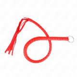 Schlangenpeitsche mit Rotem Handring 65 cm von Kink Impact & Touch | Fesselliebe.de