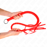 Schlangenpeitsche mit Rotem Handring 65 cm von Kink Impact & Touch | Fesselliebe.de
