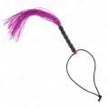 Mini Silikonpeitsche mit 6 Lila Perlen 26 cm von Kink Impact & Touch