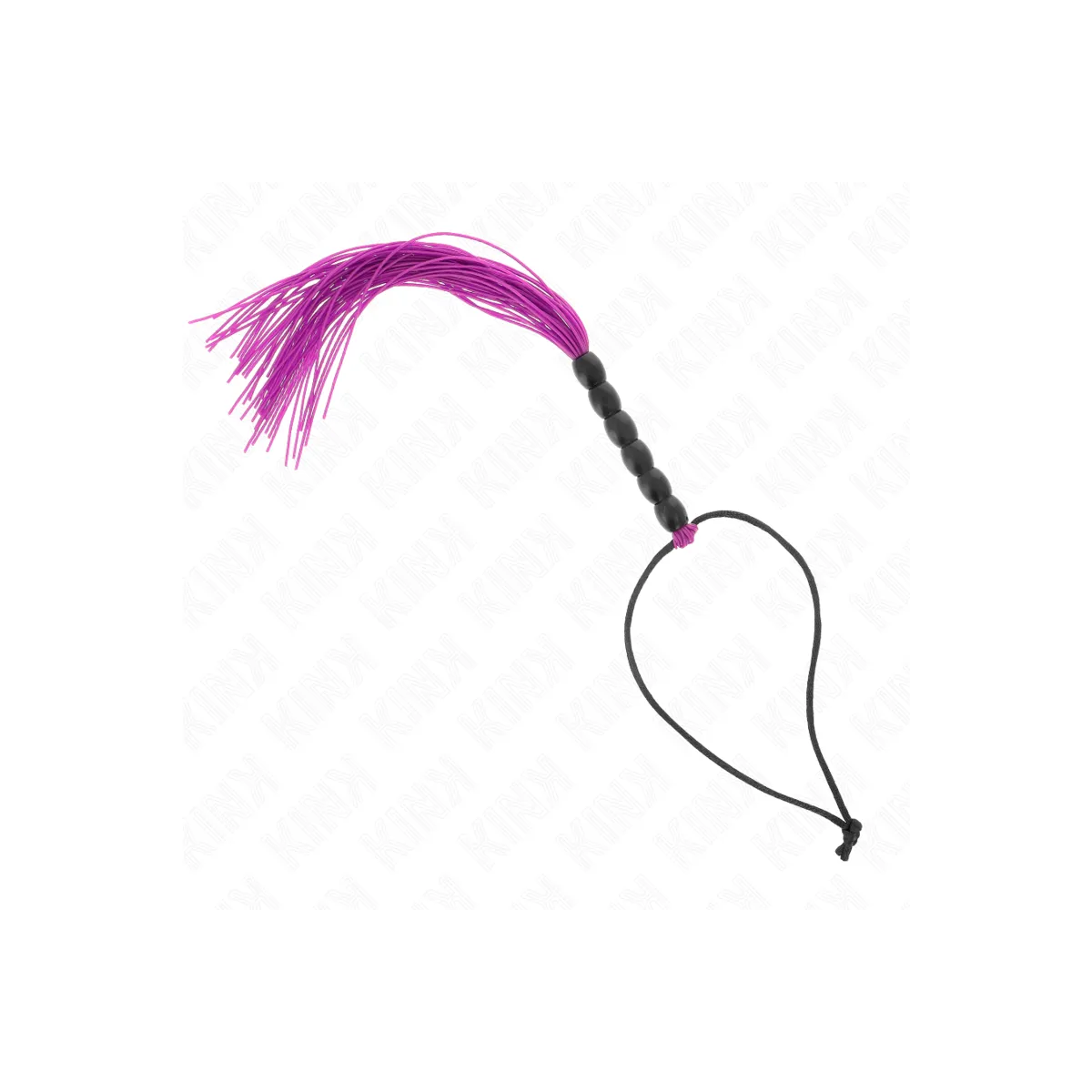 Mini Silikonpeitsche mit 6 Lila Perlen 26 cm von Kink Impact & Touch | Fesselliebe.de