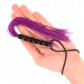 Mini Silikonpeitsche mit 6 Lila Perlen 26 cm von Kink Impact & Touch