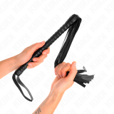 Peitsche mit Schwarzem Strukturiertem Griff 48,5 cm von Kink Impact & Touch | Fesselliebe.de