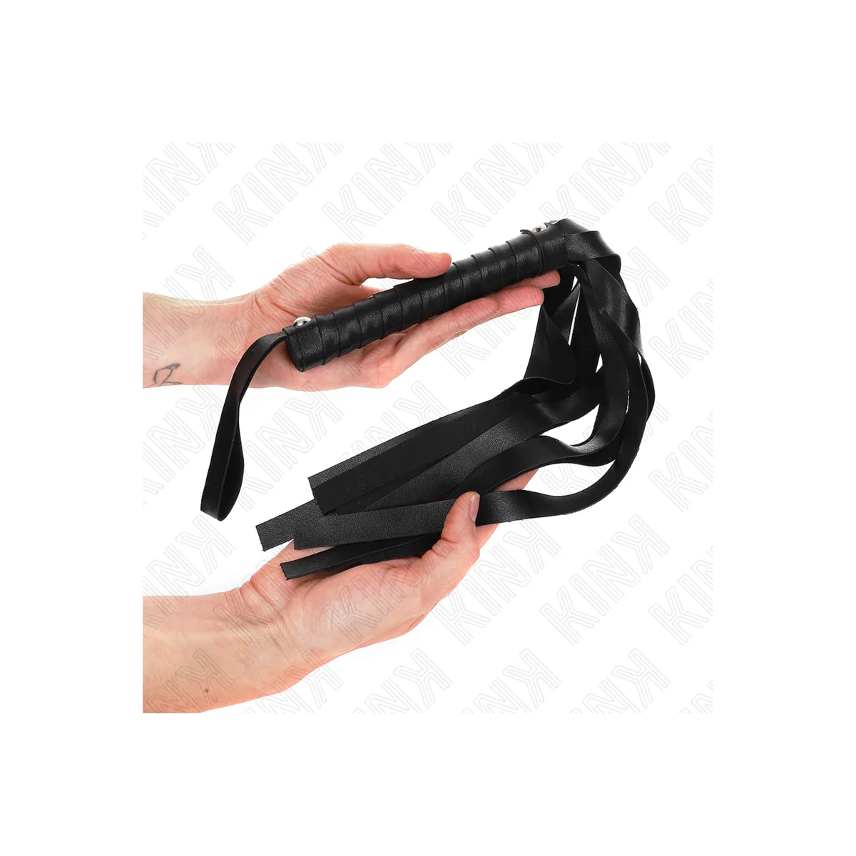 Schwarze Breitschwanzpeitsche 48,5 cm von Kink Impact & Touch | Fesselliebe.de