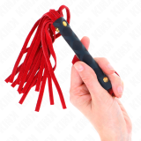 Rote Wildleder Mini-Peitsche 30 cm von Kink Impact & Touch | Fesselliebe.de