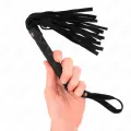 Schwarze Wildleder Mini-Peitsche 30 cm von Kink Impact & Touch
