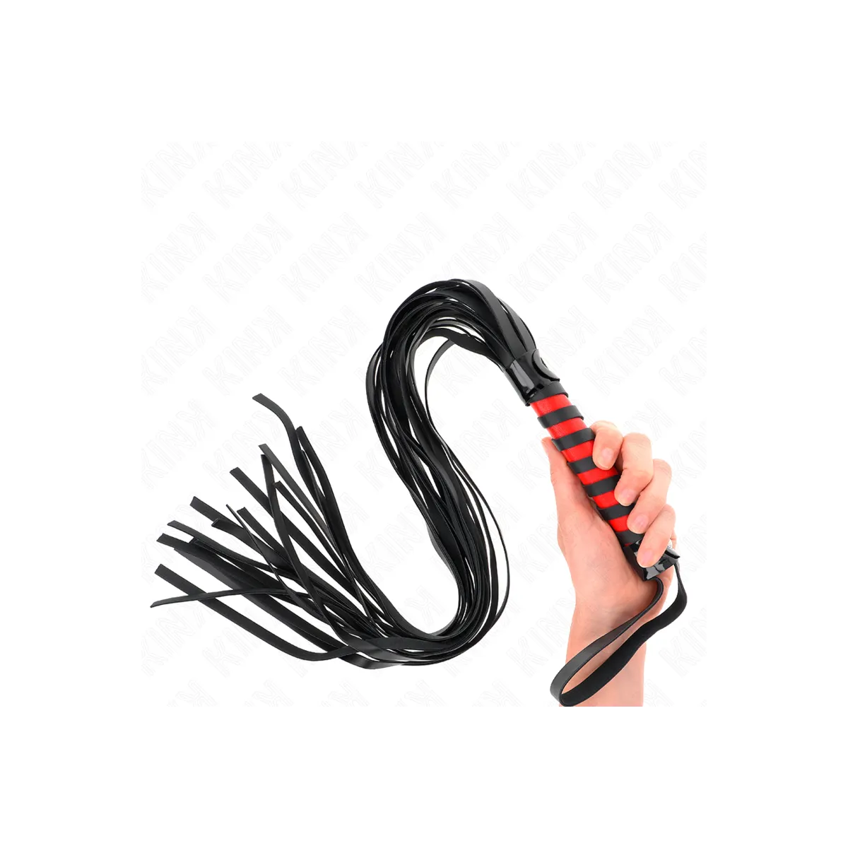 Lange Gestreifte Peitsche 70 cm von Kink Impact & Touch | Fesselliebe.de