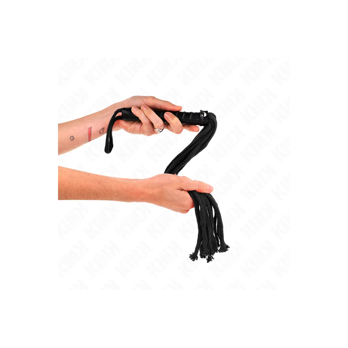 Schwarze Seilpeitsche 56 cm von Kink Impact & Touch | Fesselliebe.de