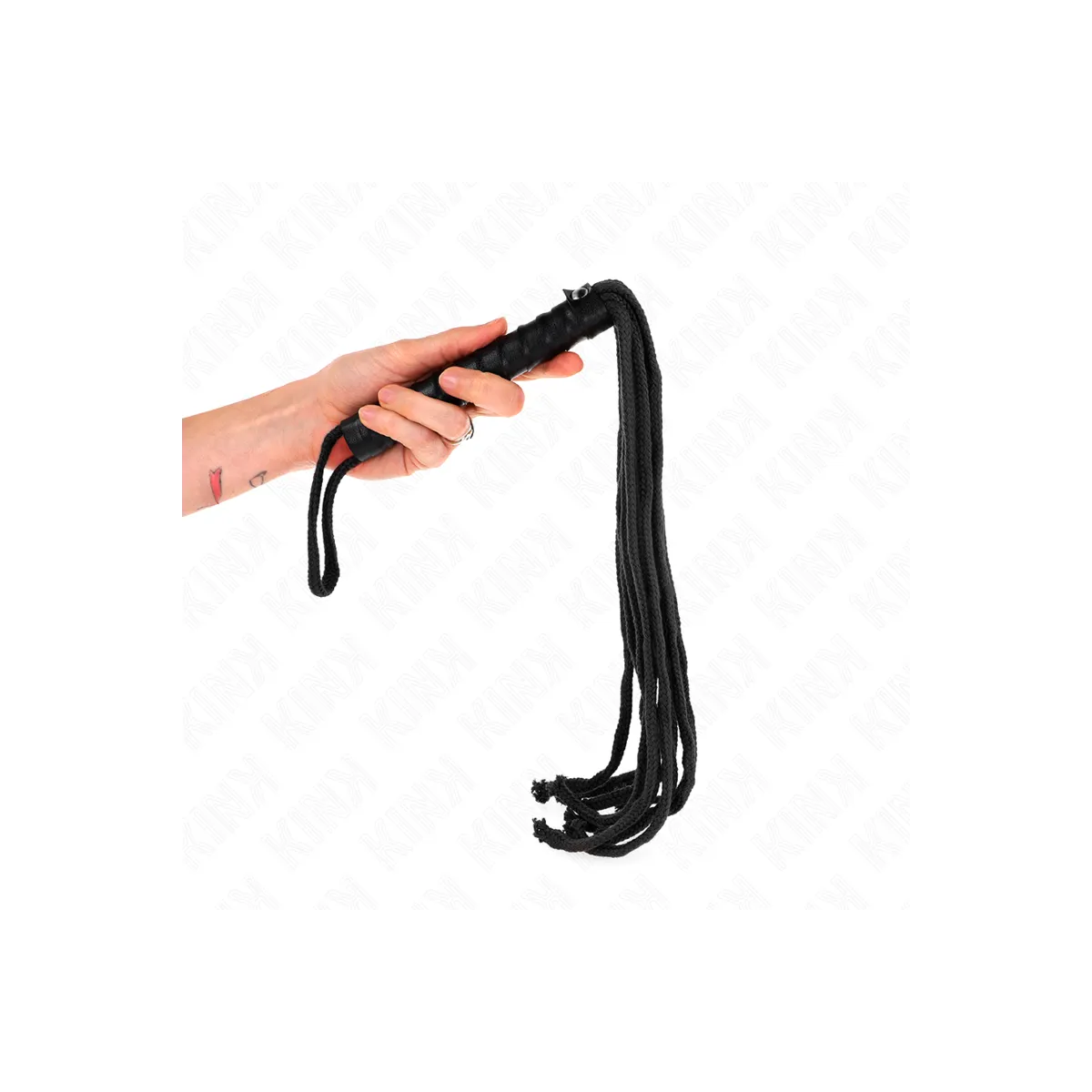 Schwarze Seilpeitsche 56 cm von Kink Impact & Touch | Fesselliebe.de