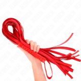 Rote Peitsche mit Kurzem Griff und Langem Schwanz 70 cm von Kink Impact & Touch | Fesselliebe.de